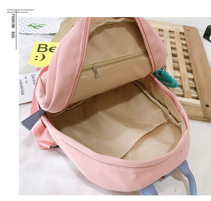 Women Backpack Travel Bag Waterproof Nylon Casual Pink for Teenager Girls