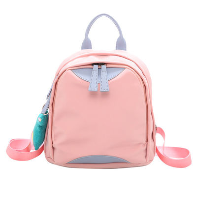 Women Backpack Travel Bag Waterproof Nylon Casual Pink for Teenager Girls