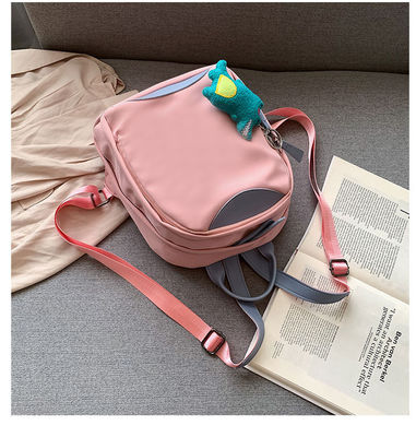 Women Backpack Travel Bag Waterproof Nylon Casual Pink for Teenager Girls