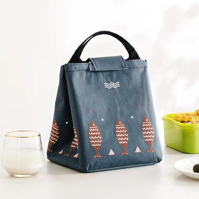 Customize Oxford Lunch Cooler Bag Folded Thermal Tote Waterproof Insulated For Food