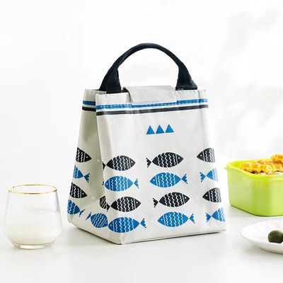 Customize Oxford Lunch Cooler Bag Folded Thermal Tote Waterproof Insulated For Food