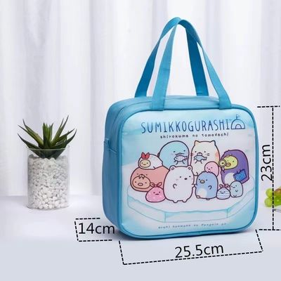Cartoon Kids Lunch Cooler Bag Canvas Waterproof Lovely Thermal Insulated