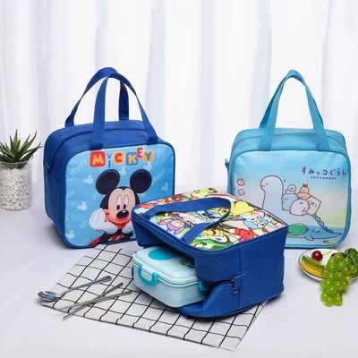 Cartoon Kids Lunch Cooler Bag Canvas Waterproof Lovely Thermal Insulated
