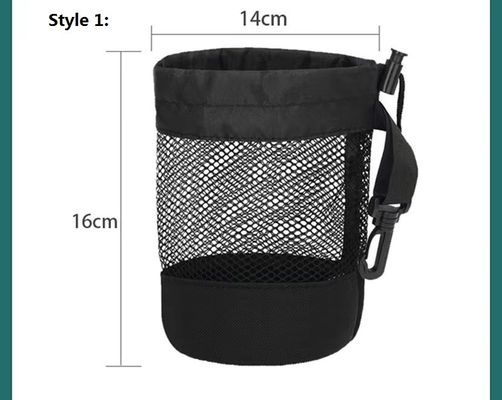Polyester Sports Drawstring Bag Mesh Pocket Net Pouch For Storage Golf Tennis Ball
