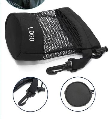 Polyester Sports Drawstring Bag Mesh Pocket Net Pouch For Storage Golf Tennis Ball