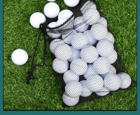 Polyester Sports Drawstring Bag Mesh Pocket Net Pouch For Storage Golf Tennis Ball