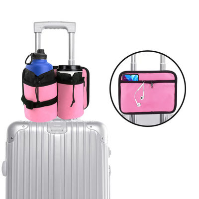 Luggage Travel Cup Holder Durable Free Hand Fits All Suitcase Handles