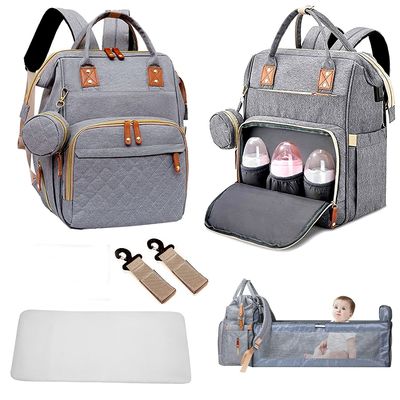 Customized Mommy Bag With Adjustable Strap And Crib For Baby