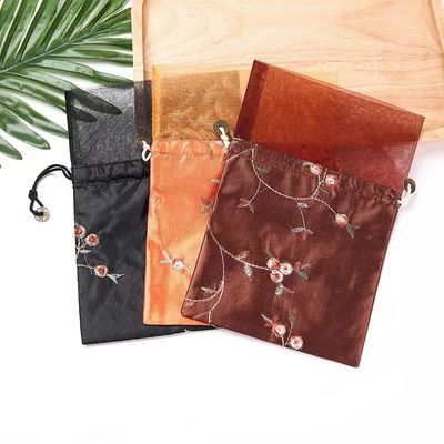 16*23 Cm Chinese Silk Brocade Jewelry Pouch Wedding Favor Drawstring Candy Bags