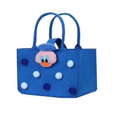 Reusable Foldable Felt Gift Bag Large Capacity Mommy Storage Tote Handbag