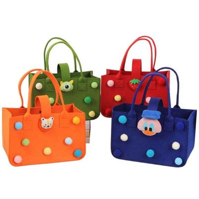 Reusable Foldable Felt Gift Bag Large Capacity Mommy Storage Tote Handbag