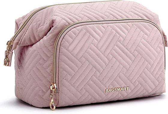 Custom Logo Large Wide-open Travel Makeup Bags Carry All Pouch for Toiletry Accessories Make Up Cosmetic Organizer Case