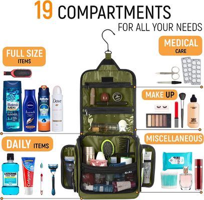 Large Hanging Travel Toiletry Bag for Men and Women Waterproof Bag with Hook for Toiletries Makeup Cosmetics