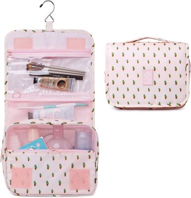 Cactus Waterproof Cosmetic Bag Portable Travel Bag Toiletries Makeup Bag for Women