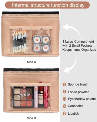 Wholesale Adult Mens Polyester Cosmetic Toiletry Bag Custom Washed Polyester Travel Toilet Bag For Men