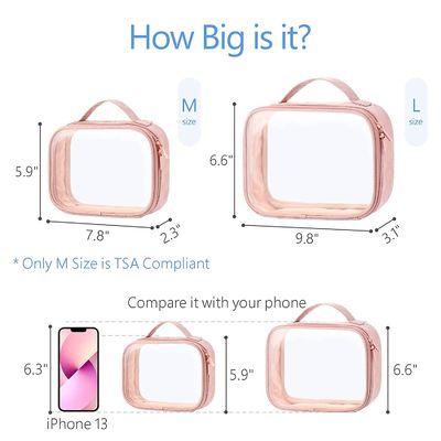 Clear Makeup Bags Waterproof Toiletry Bag with Handle Large Clear Toiletry Bags