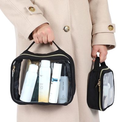 Toiletry Bag with Handle Large Opening Clear Toiletry Bags Fit Carry-on