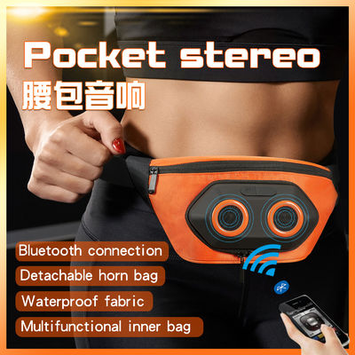 Outdoor Adjustable Fanny Pack Waterproof Rechargeable With Bluetooth Speaker Stereoc