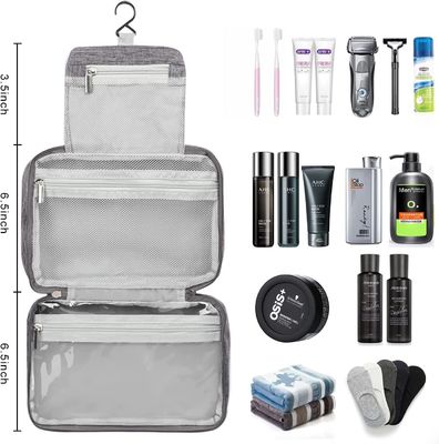 Ladies portable cosmeticbags large capacity double-layer zipper travel cosmetic bag male toiletry bag with dividers