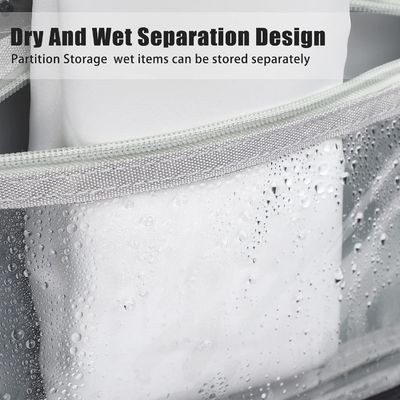 Ladies portable cosmeticbags large capacity double-layer zipper travel cosmetic bag male toiletry bag with dividers