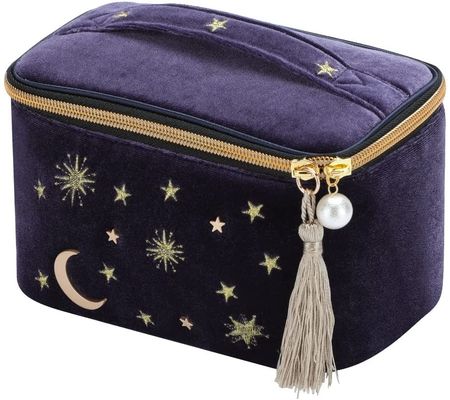 Durable and Exquisite Handy Makeup Bag  Navy Blue Sky Goose-down Convenient shock protection  Makeup Bag