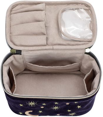 Durable and Exquisite Handy Makeup Bag  Navy Blue Sky Goose-down Convenient shock protection  Makeup Bag
