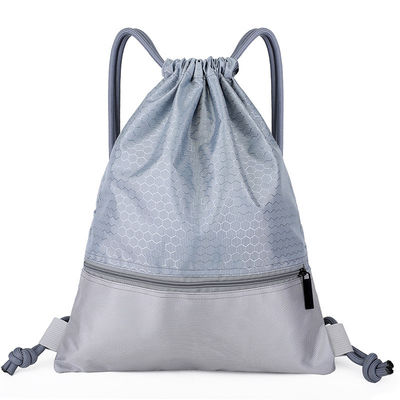 Custom Reusable Tropical Pull String Bag Drawstring Polyester School Bag For Outdoor