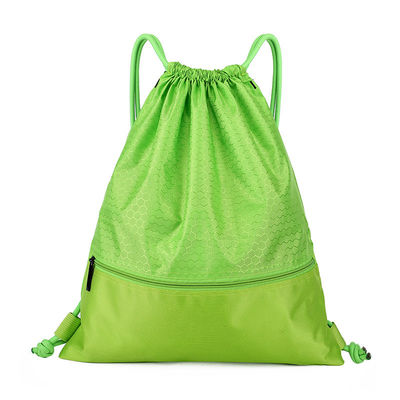 Custom Reusable Tropical Pull String Bag Drawstring Polyester School Bag For Outdoor