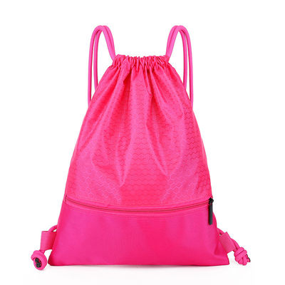 Custom Reusable Tropical Pull String Bag Drawstring Polyester School Bag For Outdoor
