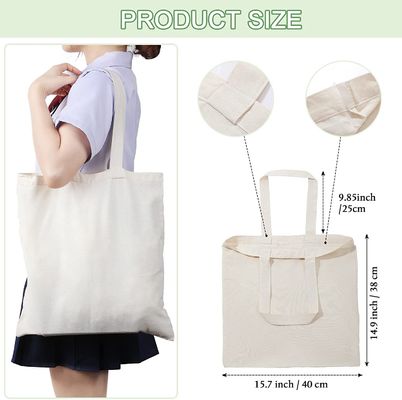 Simple Reusable Gift Cotton Canvas Tote Bag For Shopping