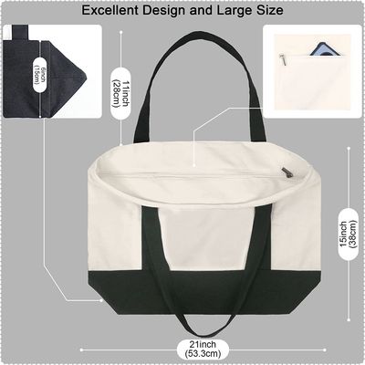 White Eco Canvas Bags With Clear LGO Beautiful Pictures Simple Style