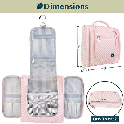 Water Resistant Hanging Travel Toiletry Bag Organizer For Women Men