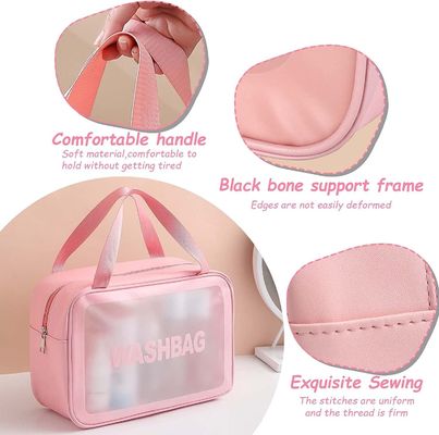 Multifunctional Travel Toiletry Makeup Bag Water Resistant With Handy Handle