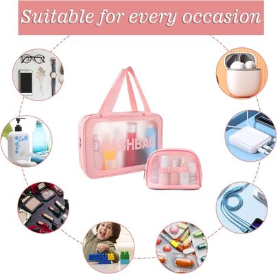 Multifunctional Travel Toiletry Makeup Bag Water Resistant With Handy Handle