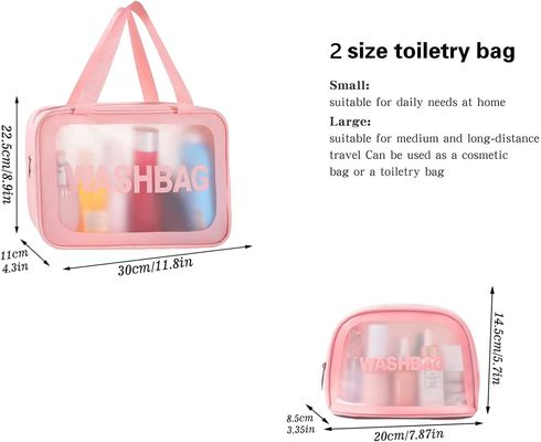 Multifunctional Travel Toiletry Makeup Bag Water Resistant With Handy Handle