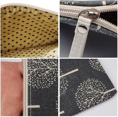 Canvas Multi Function Travel Makeup Small Zipper Pouch Toiletry Bag For Women