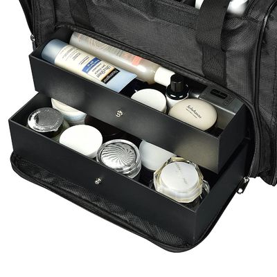 Black Soft 1200D Oxford Artist Cosmetic Organizer Box Travel Fishing Outdoor