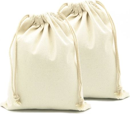 Lightweight durable Small Cotton Canvas Muslin Drawstring Bag Bags