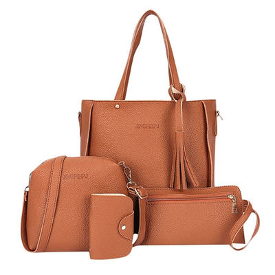 4Pcs/Set Women PU Crossbody Bag Set Leather Shoulder Bags Ladies Purse