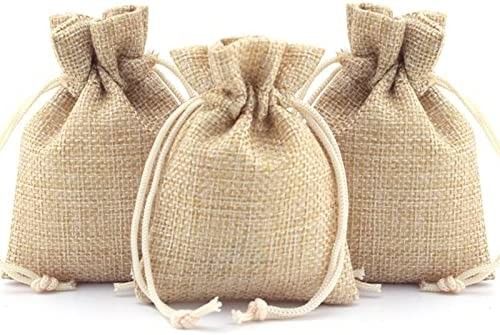 Gift Bags with Drawstring,Linen Burlap Bags Candy Bags Goodies Bag for Christmas Wedding Party