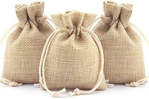 Gift Bags with Drawstring,Linen Burlap Bags Candy Bags Goodies Bag for Christmas Wedding Party