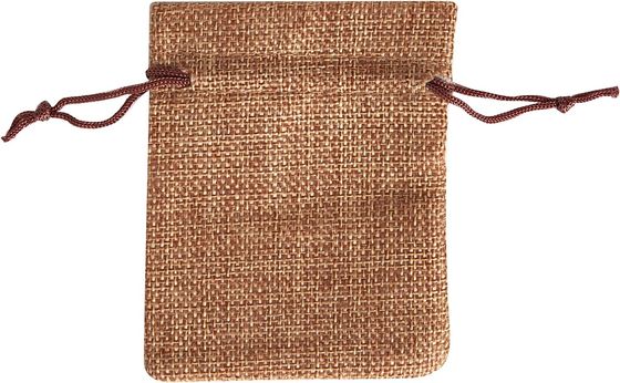 3x4 Inch Linen Burlap Bags with Drawstring Reusable Jewelry Pouches Craft Gift Bags for Christmas