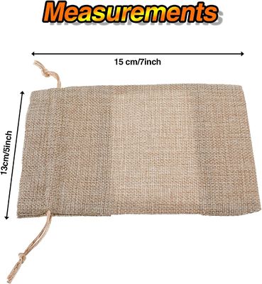 Burlap Sheer Bag Organza Bag Burlap Bags Gift Bags with Drawstring, for Wedding Party Favors Cosmetic Samples Mesh Pouch