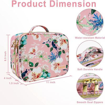 Extra Large Durable and Lightweight  Makeup Bag Double Layer Makeup Organizer  Water Resistant Makeup Brush Bag