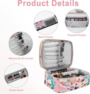 Extra Large Durable and Lightweight  Makeup Bag Double Layer Makeup Organizer  Water Resistant Makeup Brush Bag