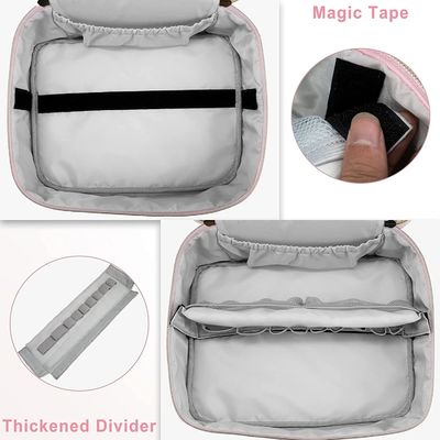 Extra Large Durable and Lightweight  Makeup Bag Double Layer Makeup Organizer  Water Resistant Makeup Brush Bag