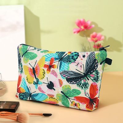 Soft Durable Cosmetic Bags for Women Small Colorful Butterfly Makeup Bag  Toiletry Bag Accessories Organizer Zipper