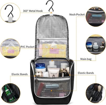 portable, lightweight, Hanging Toiletry Bag for Women Travel Makeup Bag Organizer Toiletries Bag