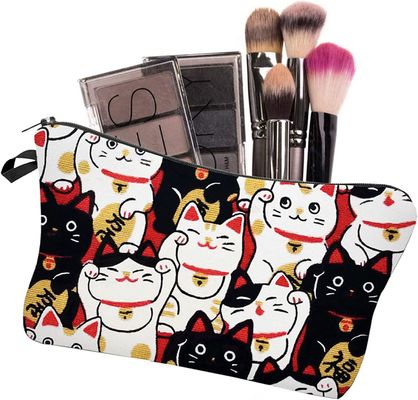 Lucky Cat Cosmetic Bag for Women Makeup Bags Travel Waterproof Toiletry Bag Accessories Organizer
