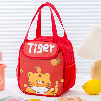 Kids Oxford Fabric Insulated Cooler Bag Waterproof Thermal Lunch Bag For Food Delivery